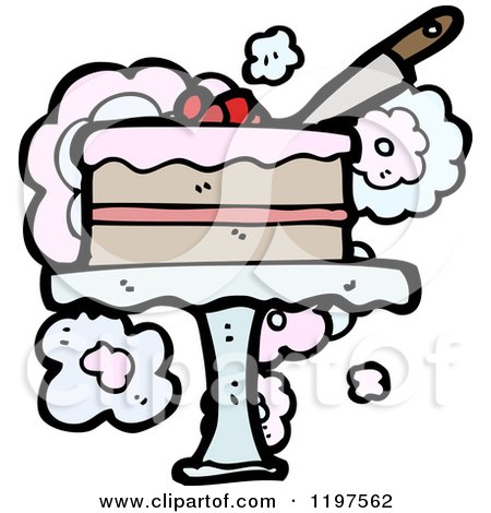 Cartoon of a Layered Cake - Royalty Free Vector Illustration by lineartestpilot