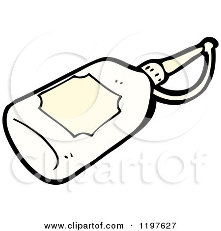 Cartoon of a Bottle of White Glue - Royalty Free Vector Illustration by lineartestpilot