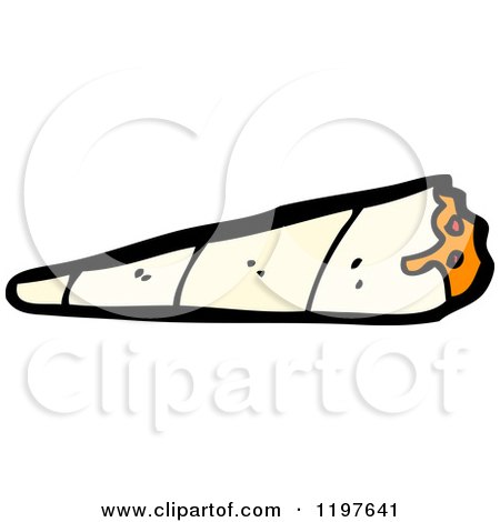 Cartoon of a Cigarette - Royalty Free Vector Illustration by lineartestpilot