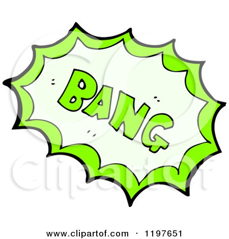 Cartoon of the Word Bang - Royalty Free Vector Illustration by lineartestpilot