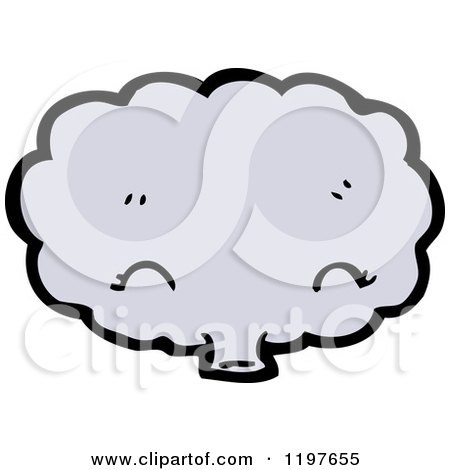 Cartoon of a Bloud Blowing - Royalty Free Vector Illustration by lineartestpilot