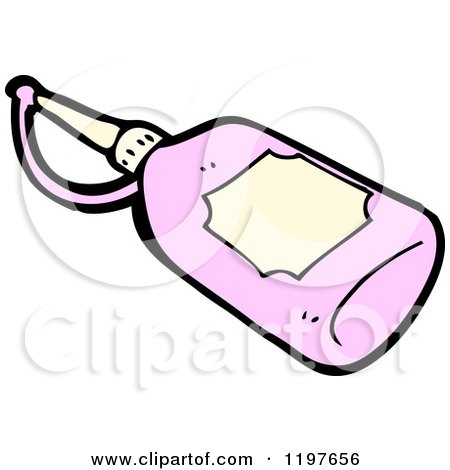 Cartoon of a Glue Bottle - Royalty Free Vector Illustration by lineartestpilot