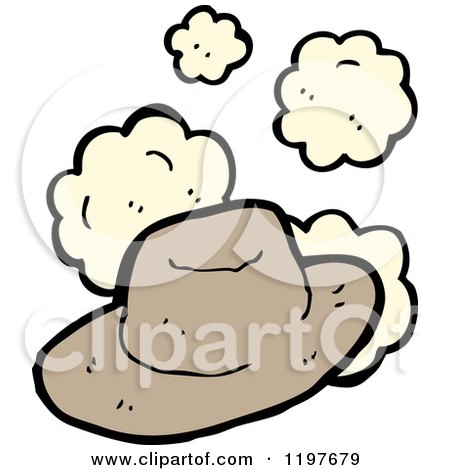 Cartoon of a Man's Hat - Royalty Free Vector Illustration by lineartestpilot