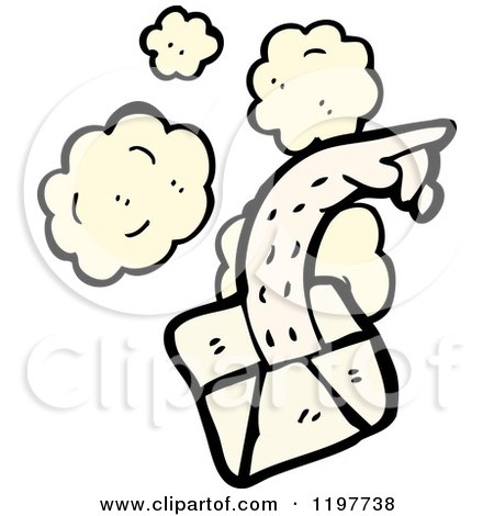 Cartoon of an Arm in an Envelope - Royalty Free Vector Illustration by lineartestpilot