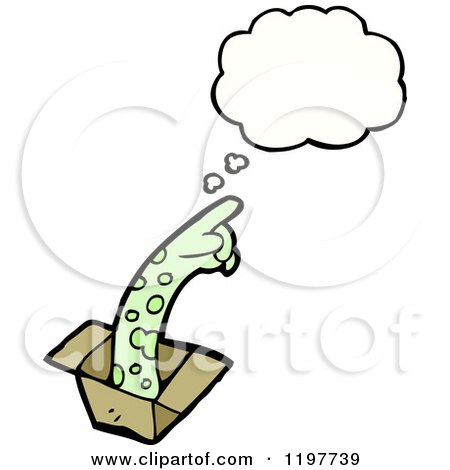 Cartoon of an Arm in a Box - Royalty Free Vector Illustration by lineartestpilot