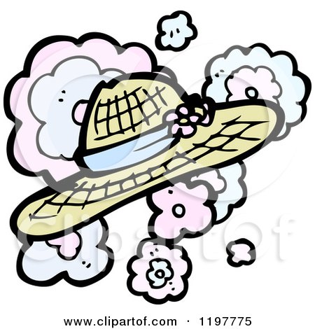 Cartoon of a Ladies Bonnet - Royalty Free Vector Illustration by lineartestpilot