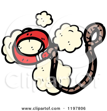 Cartoon of a Dog Leash and Collar - Royalty Free Vector Illustration by lineartestpilot