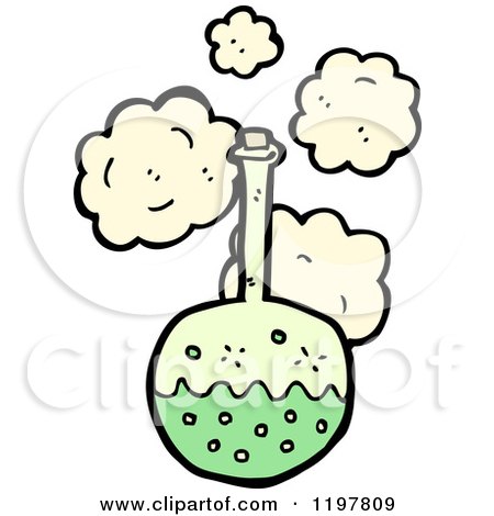Cartoon of a Potion in a Bottle - Royalty Free Vector Illustration by lineartestpilot