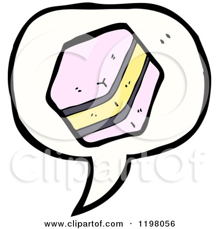 Cartoon of a Licorice Candy in a Speaking Bubble - Royalty Free Vector Illustration by lineartestpilot