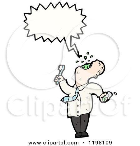 Cartoon of a Businessman Gargling - Royalty Free Vector Illustration by lineartestpilot