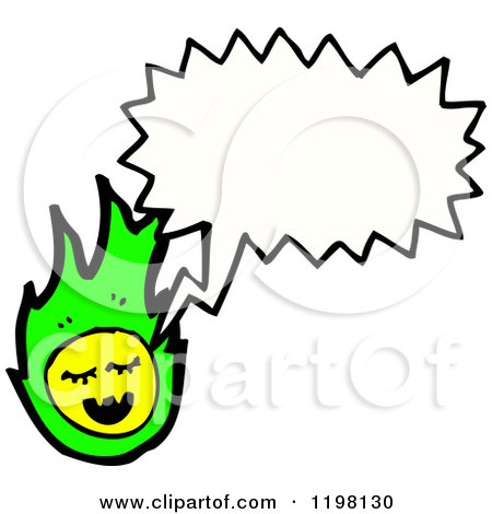 Cartoon of a Fale Character Speaking - Royalty Free Vector Illustration by lineartestpilot