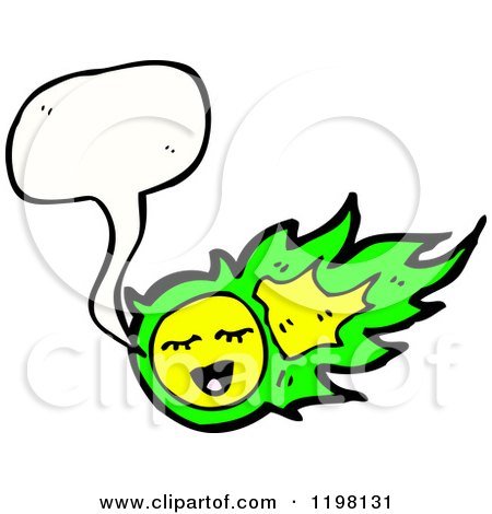 Cartoon of a Fale Character Speaking - Royalty Free Vector Illustration by lineartestpilot