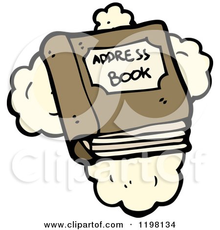 Cartoon of an Address Book - Royalty Free Vector Illustration by lineartestpilot