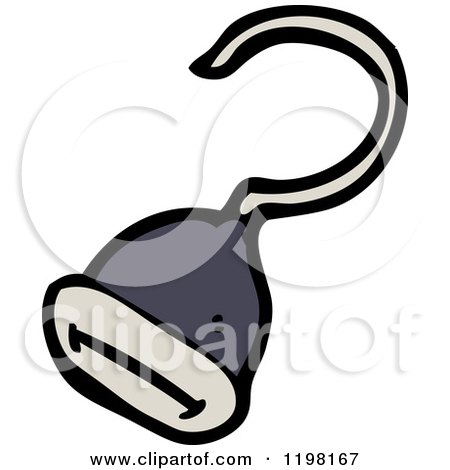 Cartoon of an Amputee's Hook - Royalty Free Vector Illustration by lineartestpilot
