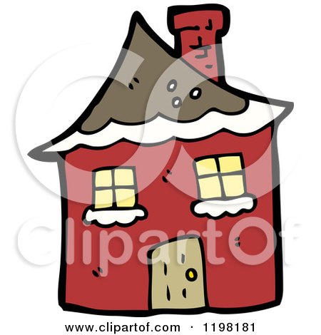Cartoon of a Cottage - Royalty Free Vector Illustration by lineartestpilot