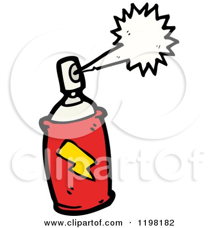 Cartoon of an Aerosol Can - Royalty Free Vector Illustration by lineartestpilot