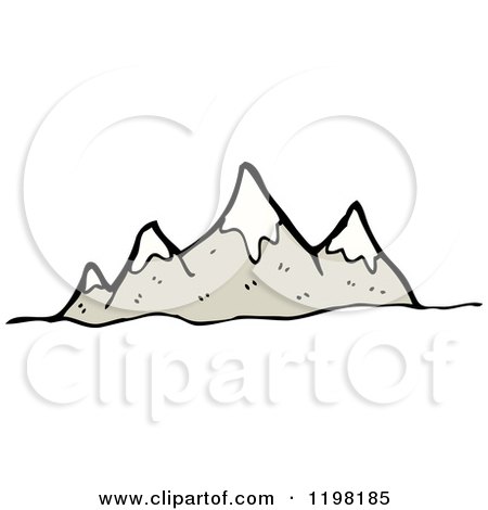 Cartoon of a Mountain Range - Royalty Free Vector Illustration by lineartestpilot