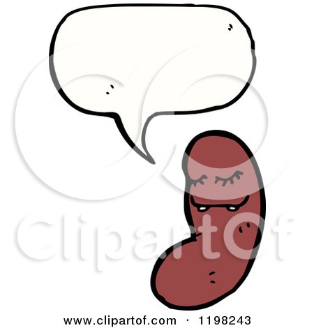 Cartoon of a Sausage Speaking - Royalty Free Vector Illustration by lineartestpilot