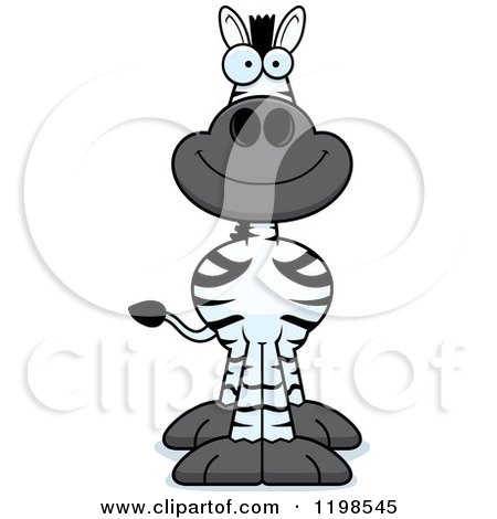 Cartoon of a Happy Smiling Zebra - Royalty Free Vector Clipart by Cory Thoman