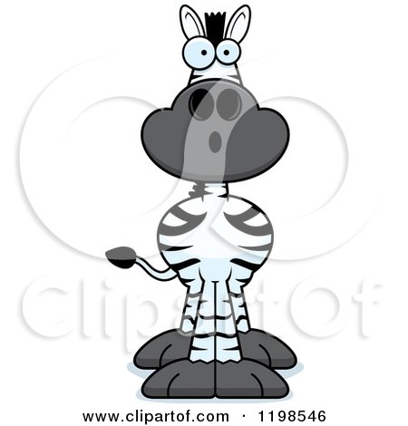 Cartoon of a Surprised Zebra - Royalty Free Vector Clipart by Cory Thoman