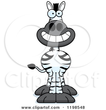 Cartoon of a Grinning Zebra - Royalty Free Vector Clipart by Cory Thoman