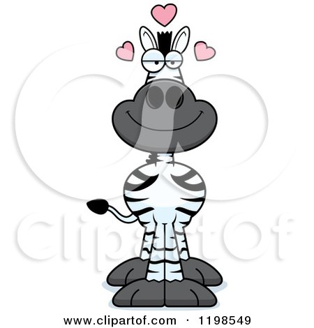 Cartoon of a Loving Zebra - Royalty Free Vector Clipart by Cory Thoman