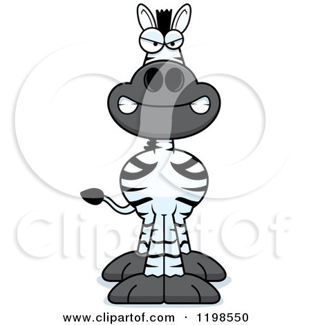 Cartoon of a Mad Zebra - Royalty Free Vector Clipart by Cory Thoman
