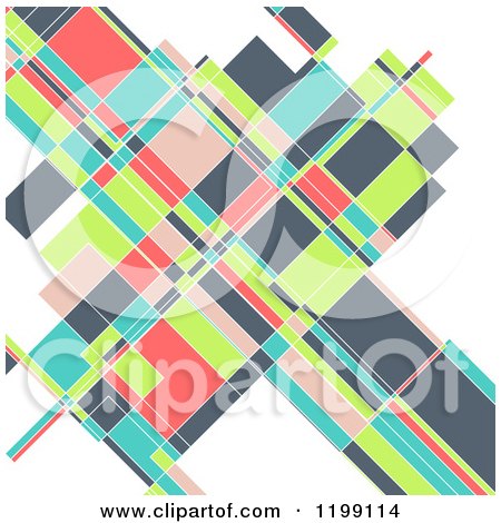 Clipart of a Retro Colorful Geometric Background - Royalty Free Vector Illustration by KJ Pargeter