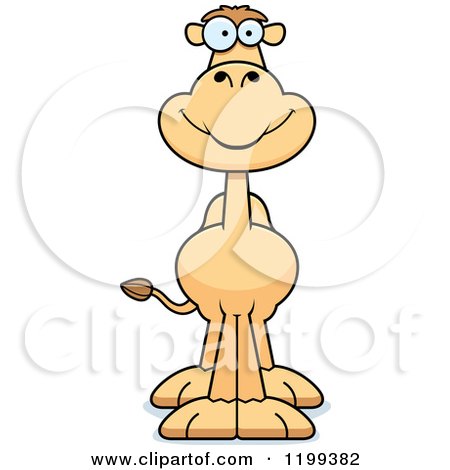 Cartoon of a Happy Smiling Camel - Royalty Free Vector Clipart by Cory Thoman