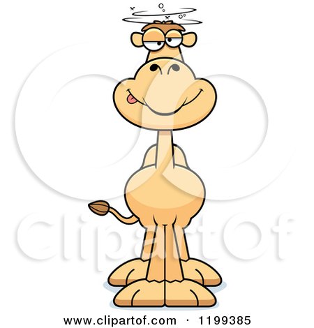 Cartoon of a Drunk Camel - Royalty Free Vector Clipart by Cory Thoman