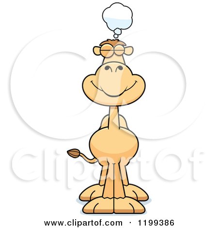 Cartoon of a Dreaming Camel - Royalty Free Vector Clipart by Cory Thoman