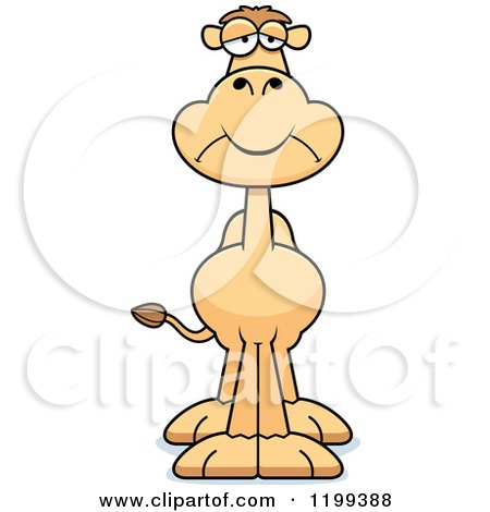 Cartoon of a Depressed Camel - Royalty Free Vector Clipart by Cory Thoman