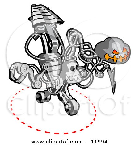 Skeleton Like Robot Clipart Illustration by Leo Blanchette
