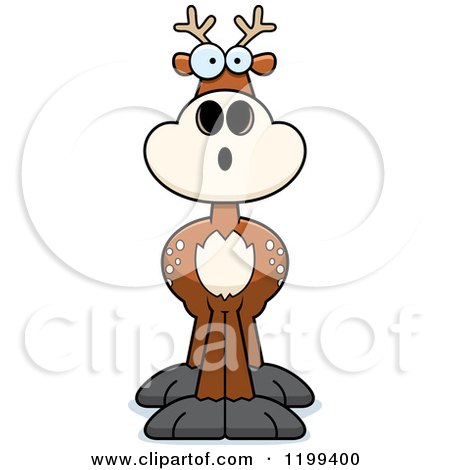 Cartoon of a Surprised Deer - Royalty Free Vector Clipart by Cory Thoman