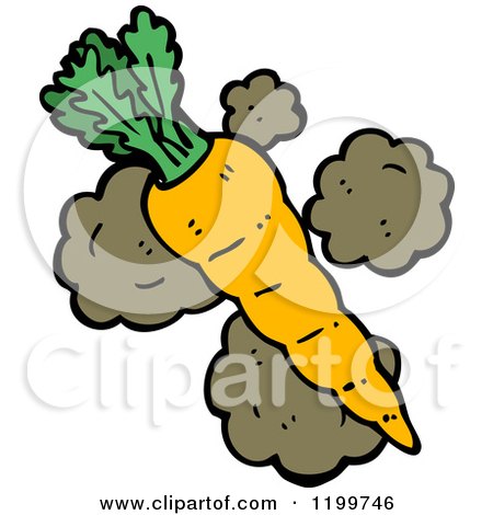Cartoon of a Carrot - Royalty Free Vector Illustration by lineartestpilot