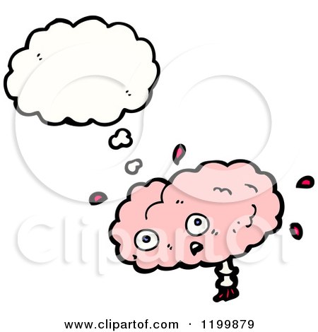 Cartoon of a Pink Brain Thinking - Royalty Free Vector Illustration by  lineartestpilot #1199879