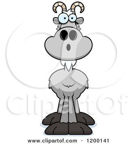 Cartoon of a Surprised Goat - Royalty Free Vector Clipart by Cory Thoman