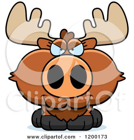 Cartoon of a Sly Moose Calf - Royalty Free Vector Clipart by Cory Thoman