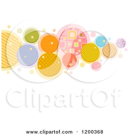 Cartoon of a Retro Patterened Circle Background with Text Space - Royalty Free Vector Clipart by BNP Design Studio