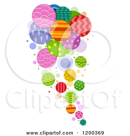 Cartoon of a Retro Patterened Circle Design - Royalty Free Vector Clipart by BNP Design Studio