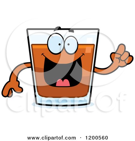 Cartoon of a Smart Shot Glass Mascot - Royalty Free Vector Clipart by Cory Thoman