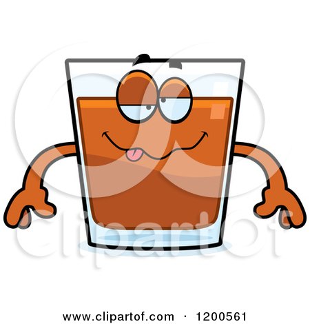 Cartoon of a Drunk Shot Glass Mascot - Royalty Free Vector Clipart by Cory Thoman