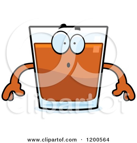 Cartoon of a Surprised Shot Glass Mascot - Royalty Free Vector Clipart by Cory Thoman