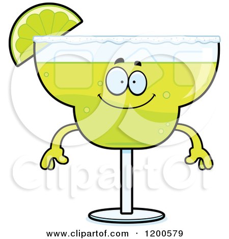 Cartoon of a Happy Margarita Mascot - Royalty Free Vector Clipart by Cory Thoman