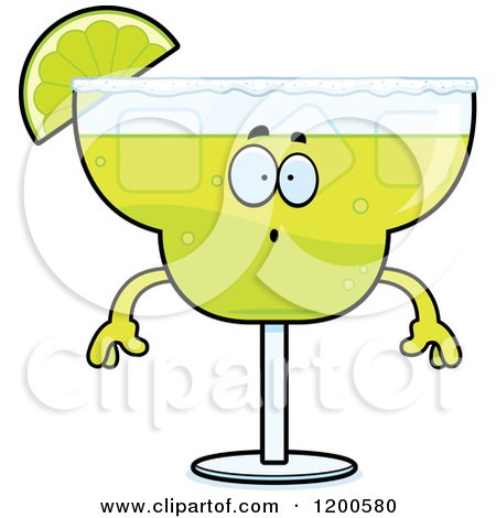 Cartoon of a Surprised Margarita Mascot - Royalty Free Vector Clipart by Cory Thoman