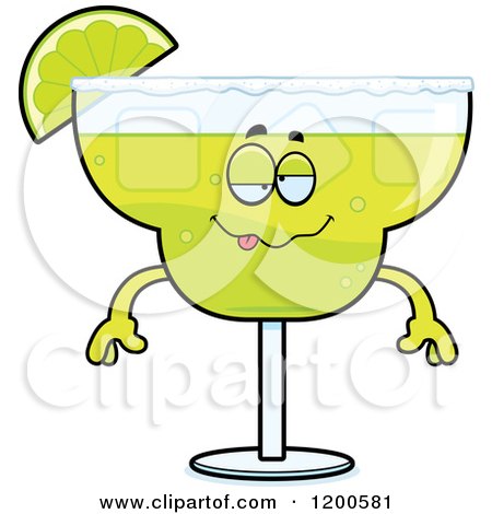 Cartoon of a Sick or Drunk Margarita Mascot - Royalty Free Vector Clipart by Cory Thoman