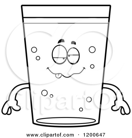 Cartoon of a Black and White Drunk Beer Mascot - Royalty Free Vector Clipart by Cory Thoman