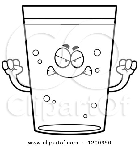 Cartoon of a Black and White Mad Beer Mascot - Royalty Free Vector Clipart by Cory Thoman