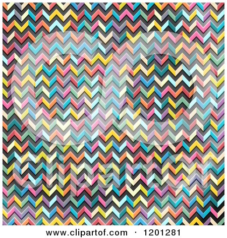 Clipart of a Colorful Abstract Chevron Pattern - Royalty Free Vector Illustration by KJ Pargeter