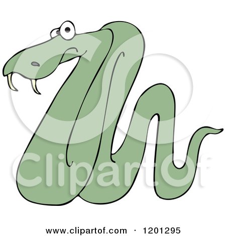 Cartoon of a Green Snake - Royalty Free Vector Clipart by djart